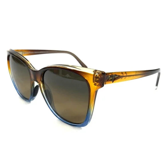 Maui Jim Sunglasses MJ793-18B ALEKONA Caramel Blue Frame with HCL Bronze Lenses - Picture 6 of 13